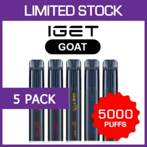 IGET GOAT – 5000 PUFFS – 5 PACK